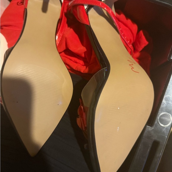 Betsey Johnson Red and Yellow Floral Heels - Picture 10 of 10